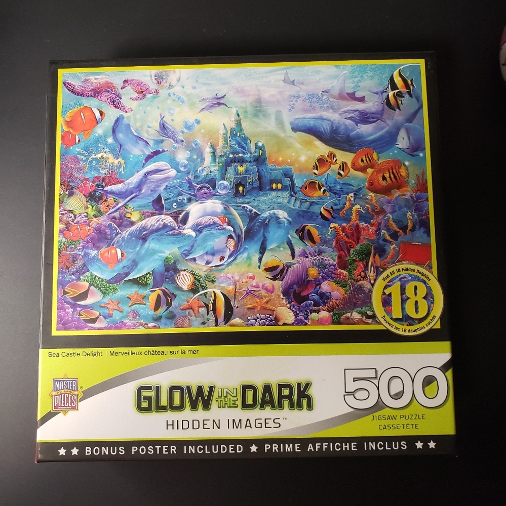 Blue and Purple Underwater Fantasy Puzzle 500-Piece